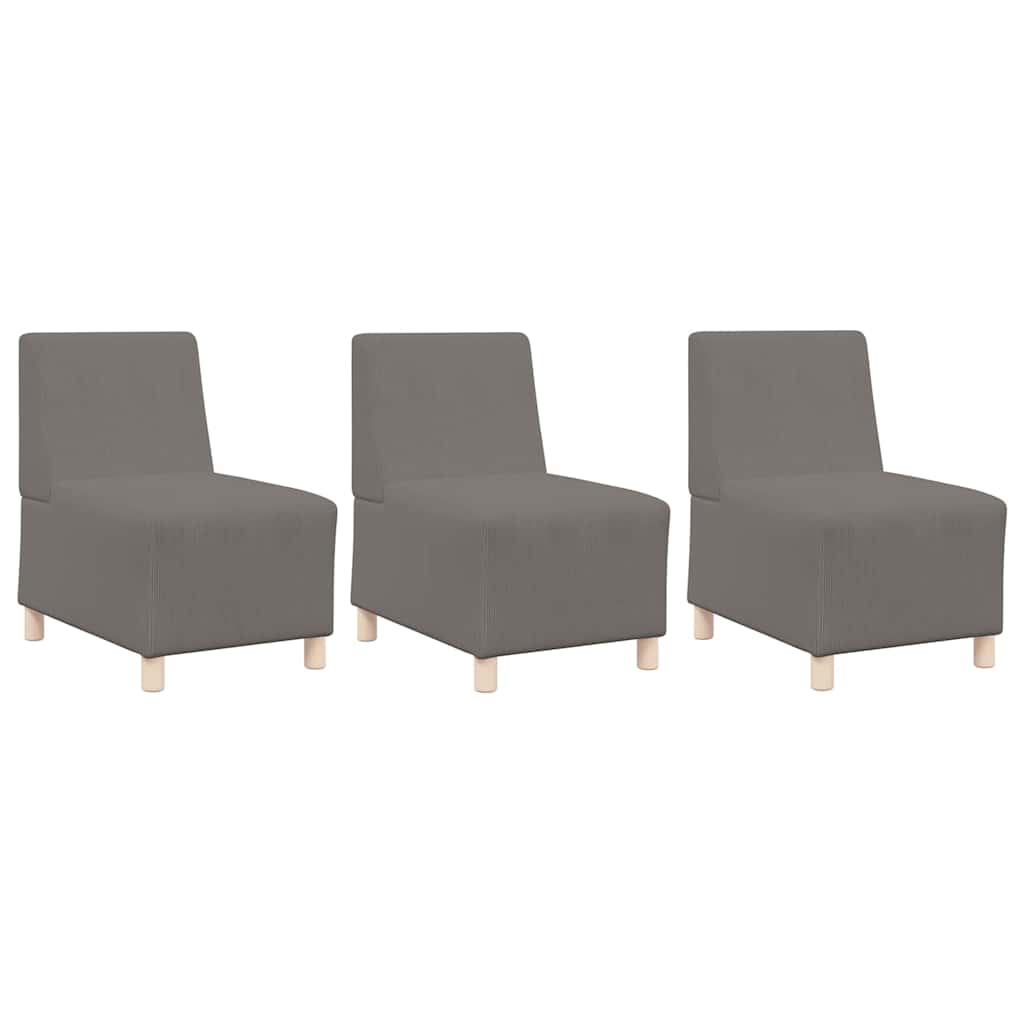 Unità di Divano Modulare Senza Braccioli 3 pcs Grigio chiaro - homemem39