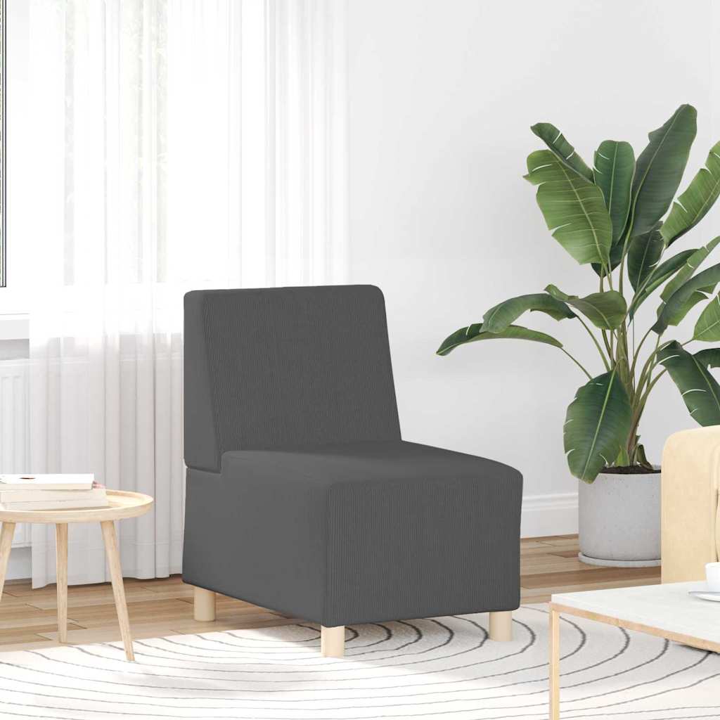 Unità di Divano Modulare Senza Braccioli 3 pcs Grigio scuro | homemem39