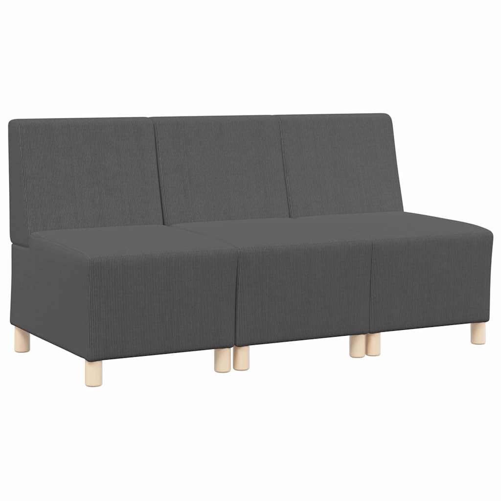 Unità di Divano Modulare Senza Braccioli 3 pcs Grigio scuro | homemem39