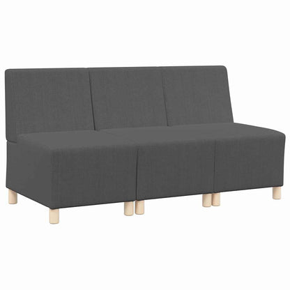 Unità di Divano Modulare Senza Braccioli 3 pcs Grigio scuro | homemem39