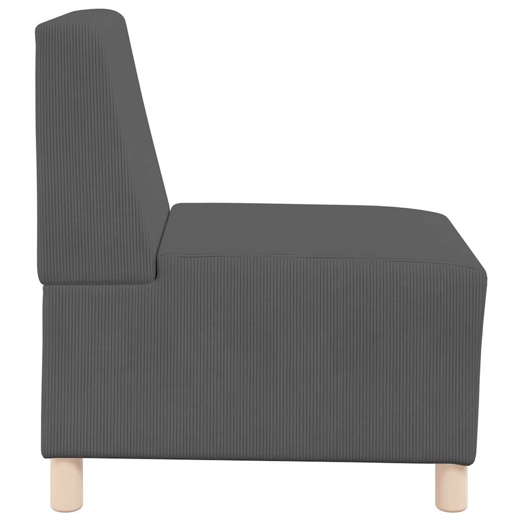Unità di Divano Modulare Senza Braccioli 3 pcs Grigio scuro | homemem39