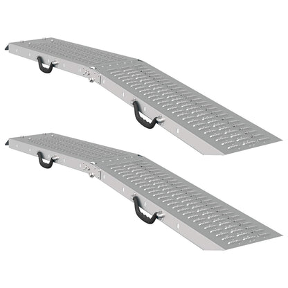 Rampe Pieghevoli 200kg per rampa 2 pcs Argento Acciaio zincato | homemem39