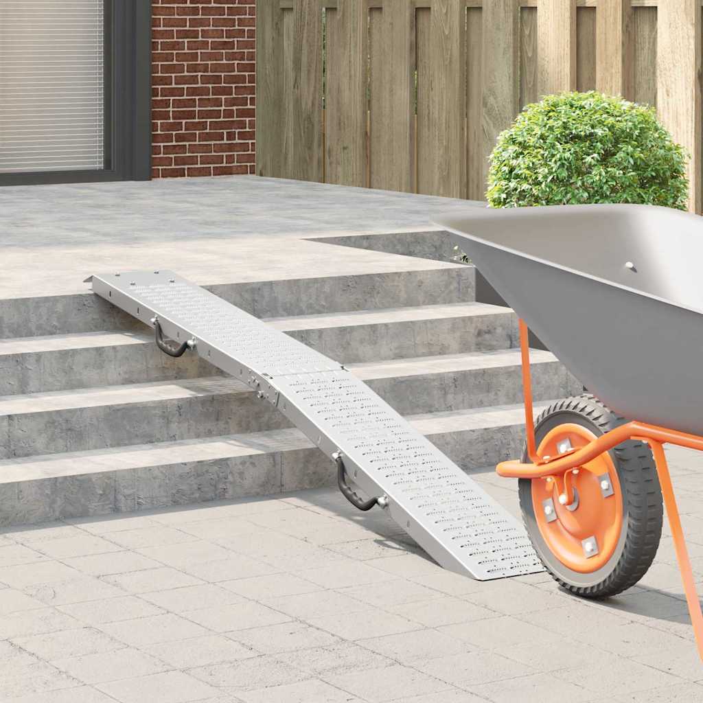 Rampe Pieghevoli 200kg per rampa Argento 186 x 23 x 4,5 cm | homemem39