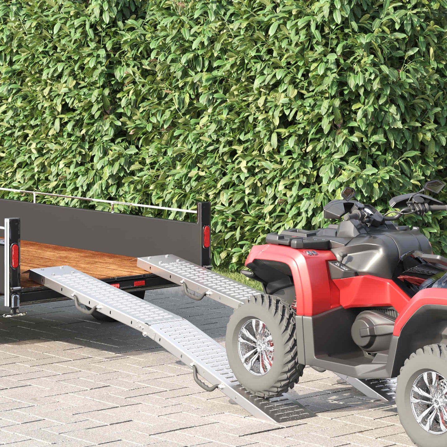 Rampe Pieghevoli 200kg per rampa 2 pcs Argento Acciaio zincato