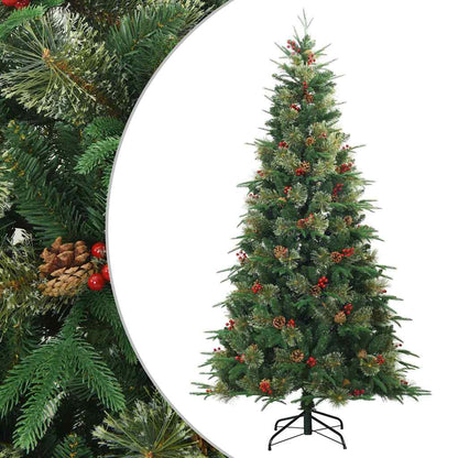 Albero di Natale Artificiale con Rami Pieghevoli Verde 210 cm