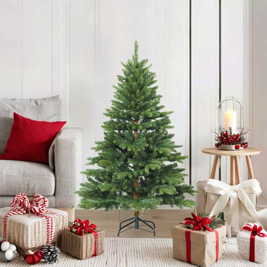 Albero di Natale Artificiale con Rami Pieghevoli Verde 120 cm