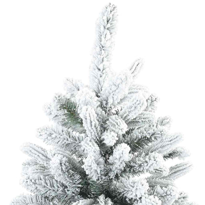 Albero di Natale Artificiale Snodato Foderato di Neve Bianco