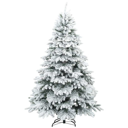 Albero di Natale Artificiale Snodato Foderato di Neve Bianco | homemem39