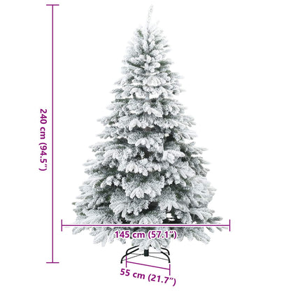 Albero di Natale Artificiale Snodato Foderato di Neve Bianco | homemem39