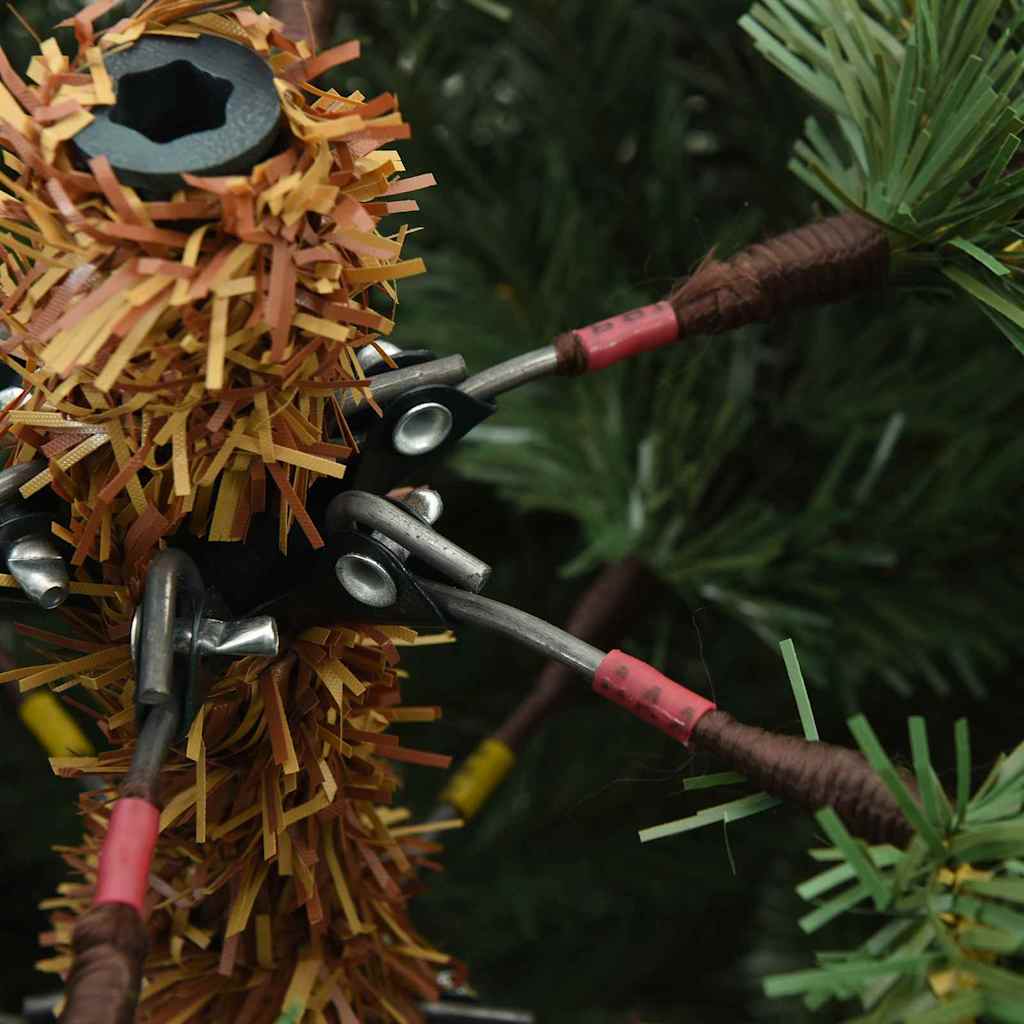 Albero di Natale Artificiale con Rami Pieghevoli Verde 180 cm