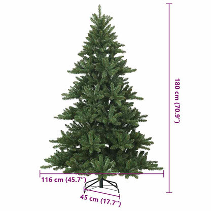 Albero di Natale Artificiale con Rami Pieghevoli Verde 180 cm