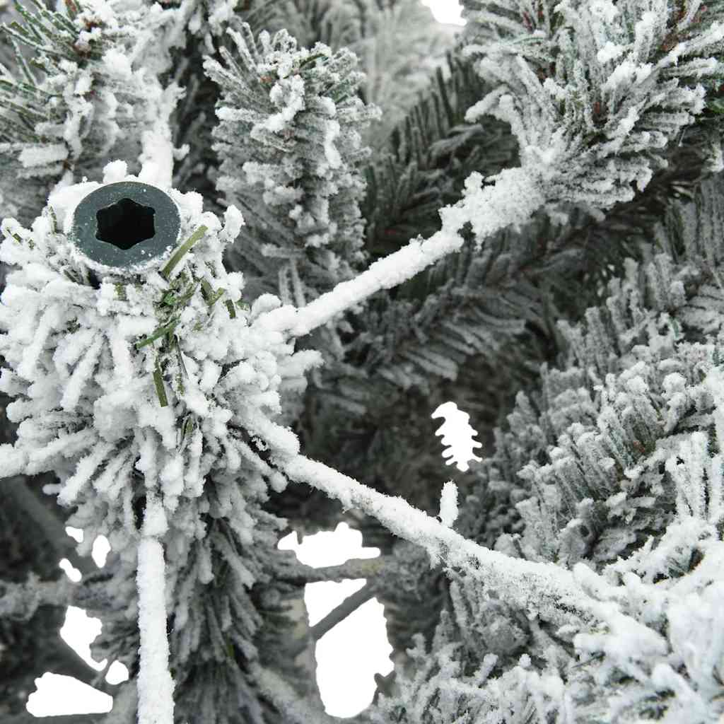 Albero di Natale Artificiale Snodato Foderato di Neve Bianco