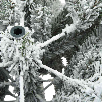 Albero di Natale Artificiale Snodato Foderato di Neve Bianco