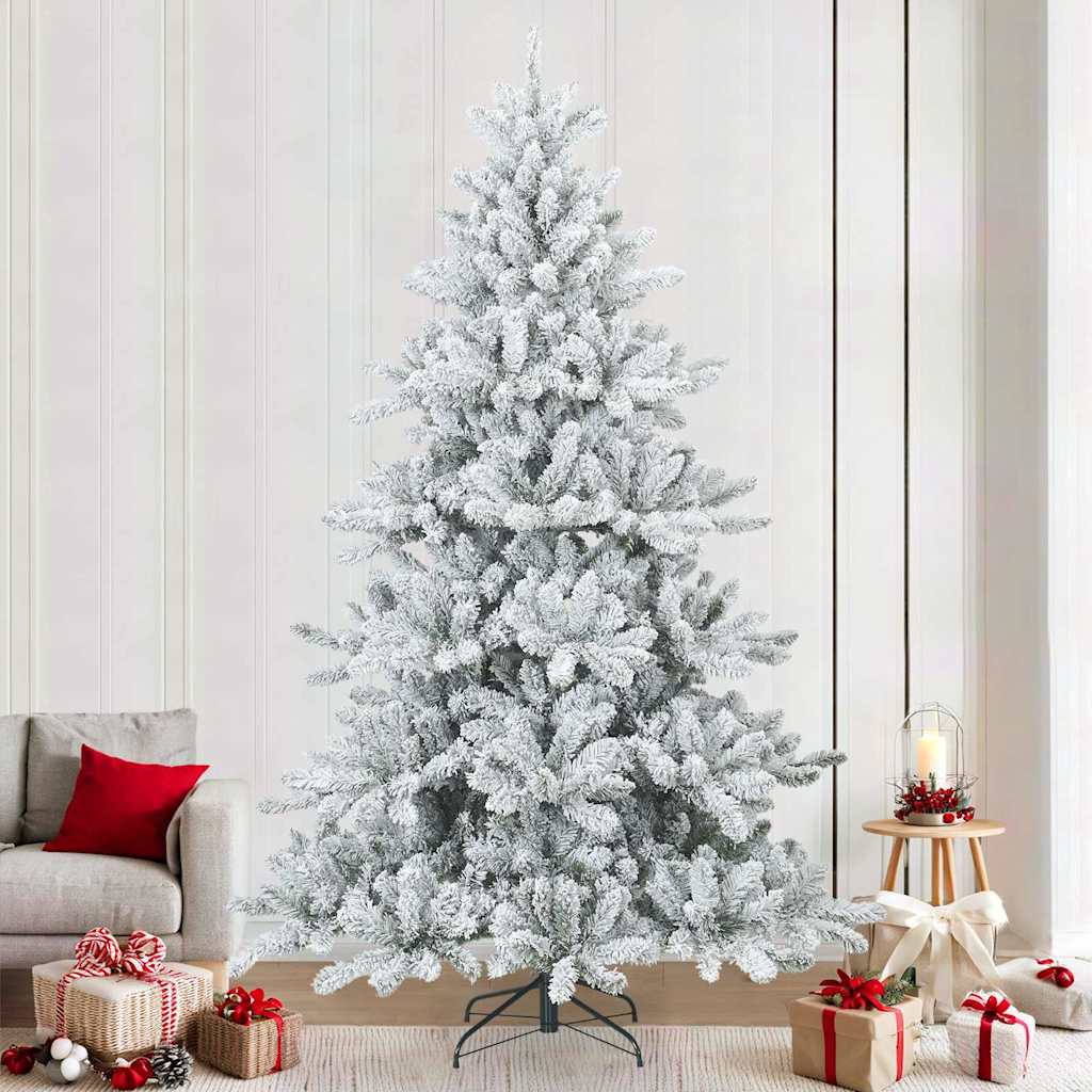Albero di Natale Artificiale Snodato Foderato di Neve Bianco | homemem39