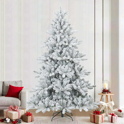 Albero di Natale Artificiale Snodato Foderato di Neve Bianco | homemem39