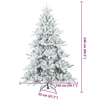 Albero di Natale Artificiale Snodato Foderato di Neve Bianco | homemem39