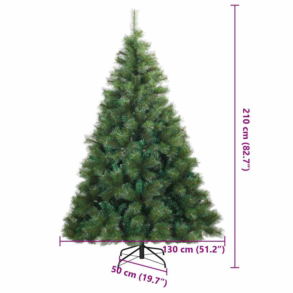 Albero di Natale Artificiale con Rami Pieghevoli Verde 210 cm | homemem39