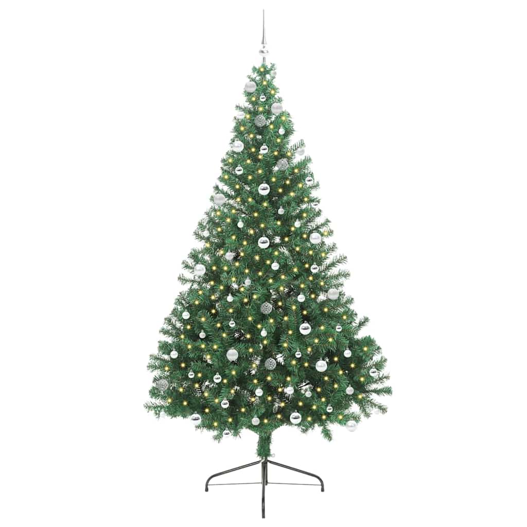 Albero di Natale artificiale con luci integrate Verde 240 cm | homemem39