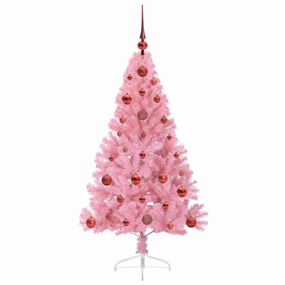Albero di Natale artificiale con luci integrate Rosa 120 cm PVC | homemem39