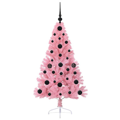 Albero di Natale artificiale con luci integrate Rosa 120 cm PVC | homemem39