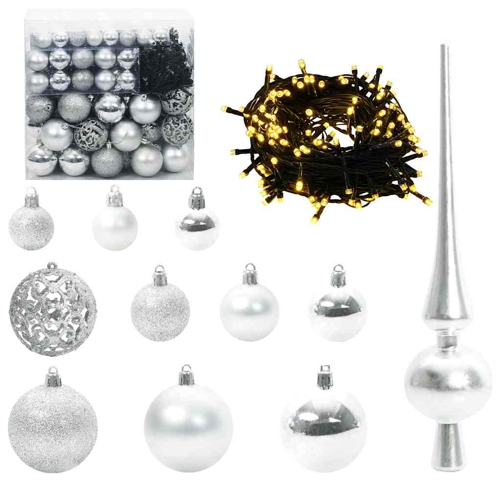 Albero di Natale artificiale con luci integrate Rosa 180 cm PVC | homemem39