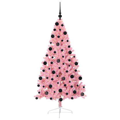 Albero di Natale artificiale con luci integrate 210 cm PVC