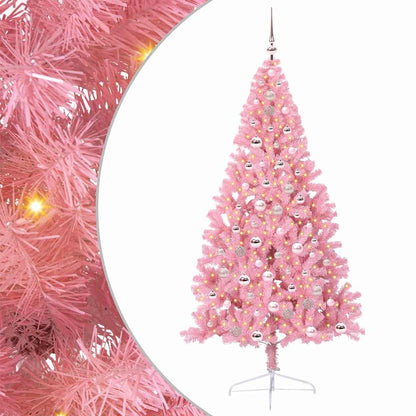 Albero di Natale artificiale con luci integrate 210 cm PVC