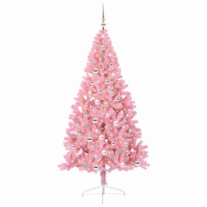 Albero di Natale artificiale con luci integrate 210 cm PVC