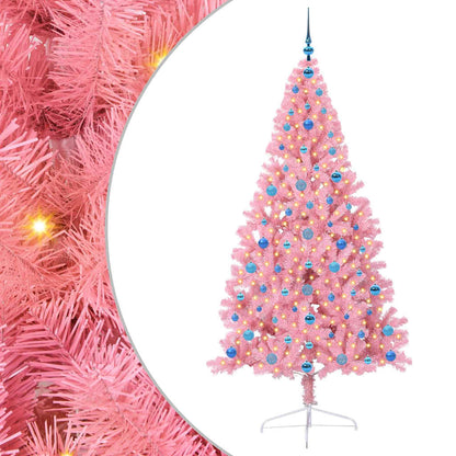 Albero di Natale artificiale con luci integrate 210 cm PVC