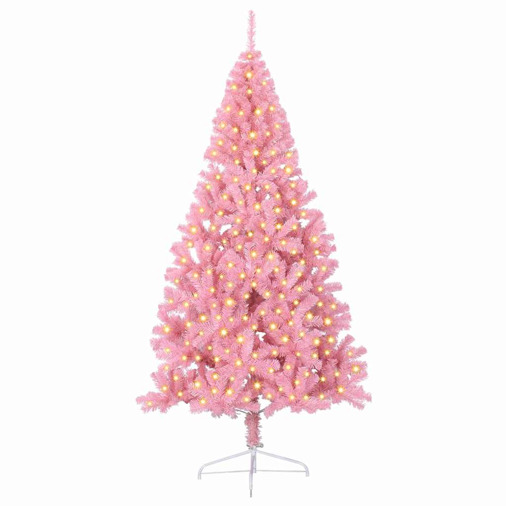 Albero di Natale artificiale con luci integrate Rosa 240 cm PVC | homemem39