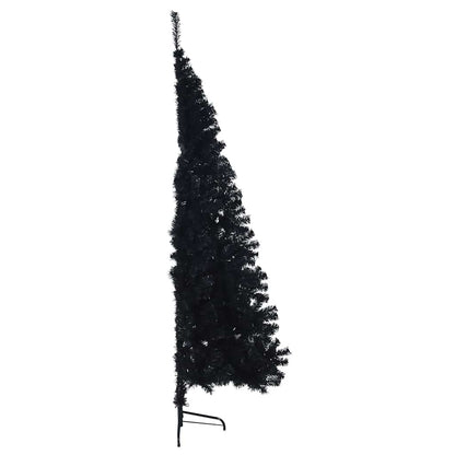 Albero di Natale artificiale con luci integrate Nero 180 cm PVC | homemem39