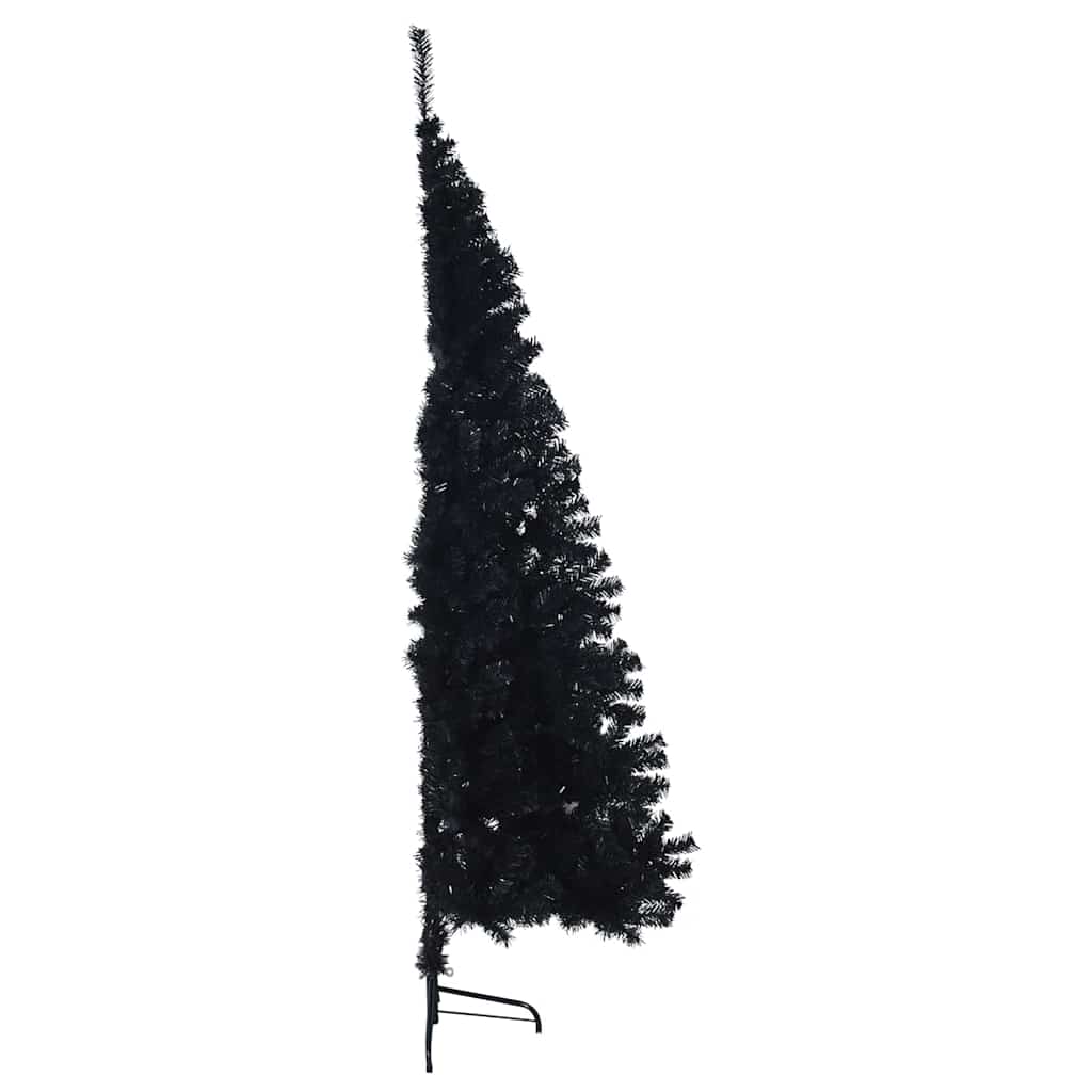 Albero di Natale artificiale con luci integrate Nero 180 cm PVC | homemem39