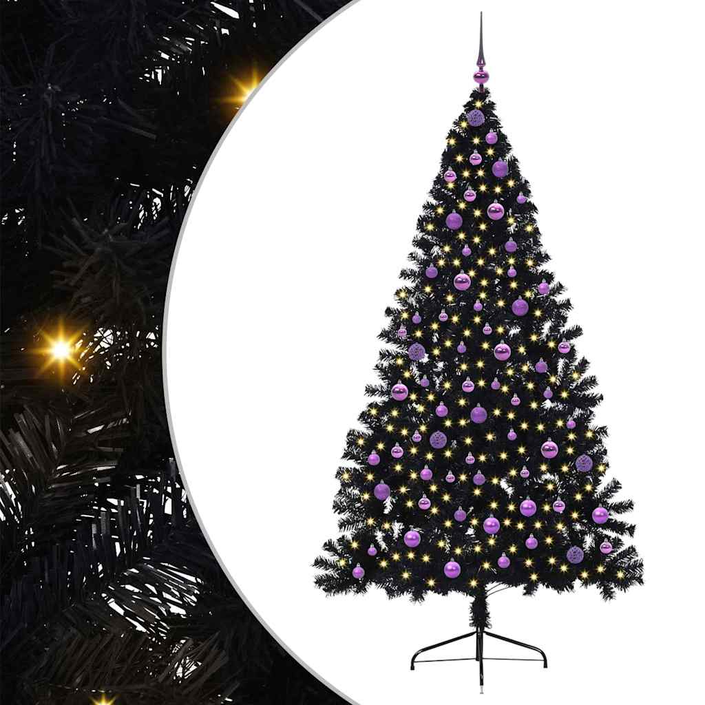 Albero di Natale artificiale con luci integrate 210 cm PVC
