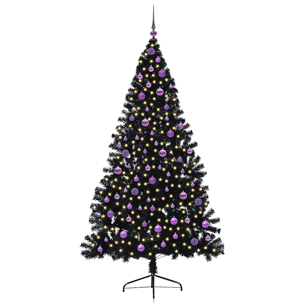 Albero di Natale artificiale con luci integrate 210 cm PVC