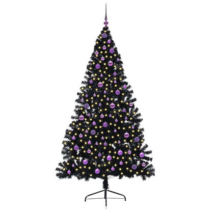 Albero di Natale artificiale con luci integrate 210 cm PVC