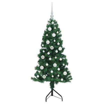 Albero di Natale Artificiale Angolare con 150 LED Verde 120 cm | homemem39