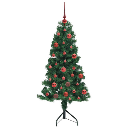 Albero di Natale Artificiale Angolare con 150 LED Verde 150 cm | homemem39