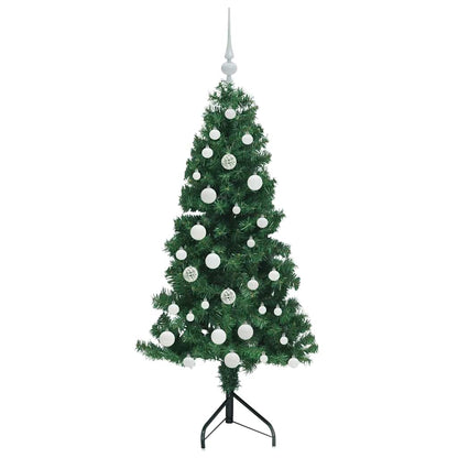 Albero di Natale Artificiale Angolare con 150 LED Verde 150 cm | homemem39
