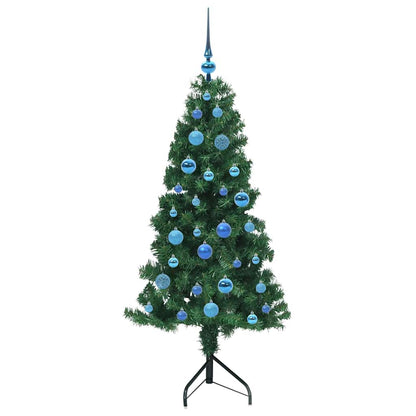 Albero di Natale Artificiale Angolare con 150 LED Verde 150 cm | homemem39