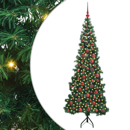Albero di Natale Artificiale Angolare con 300 LED Verde 180 cm | homemem39