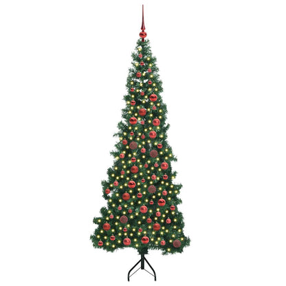 Albero di Natale Artificiale Angolare con 300 LED Verde 180 cm | homemem39