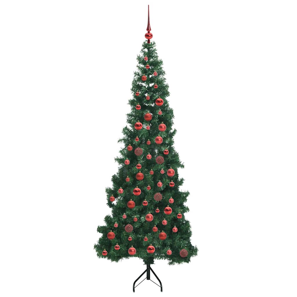 Albero di Natale Artificiale Angolare con 300 LED Verde 180 cm | homemem39