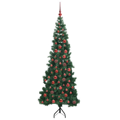 Albero di Natale Artificiale Angolare con 300 LED Verde 180 cm | homemem39