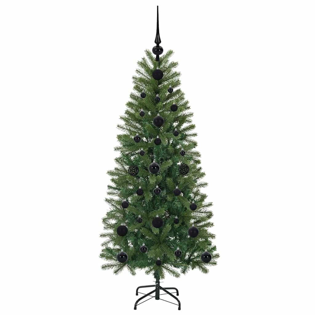 Albero di Natale artificiale con 150 LED Verde 120 cm PE e PVC
