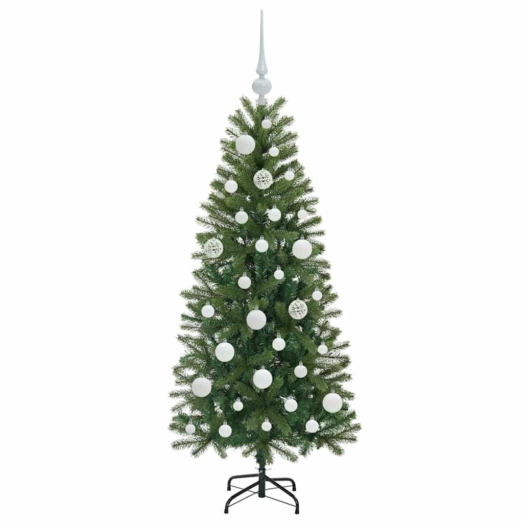 Albero di Natale artificiale con 150 LED Verde 120 cm PE e PVC