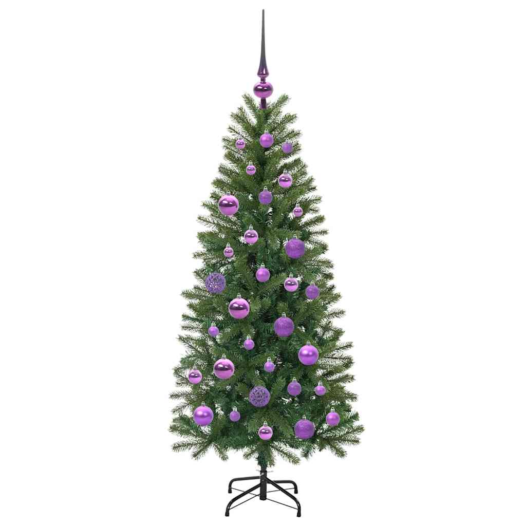 Albero di Natale artificiale con 150 LED Verde 120 cm PE e PVC