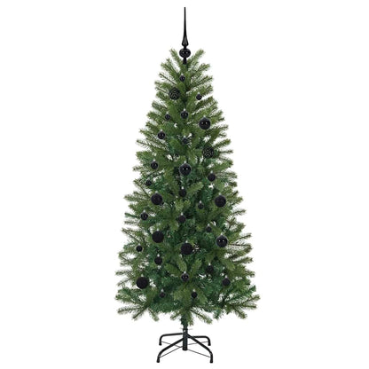 Albero di Natale artificiale con 150 LED Verde 150 cm PE e PVC