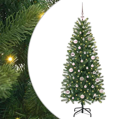 Albero di Natale artificiale con 150 LED Verde 150 cm PE e PVC