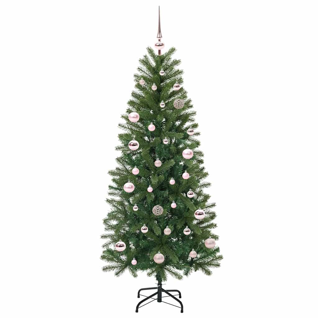 Albero di Natale artificiale con 150 LED Verde 150 cm PE e PVC
