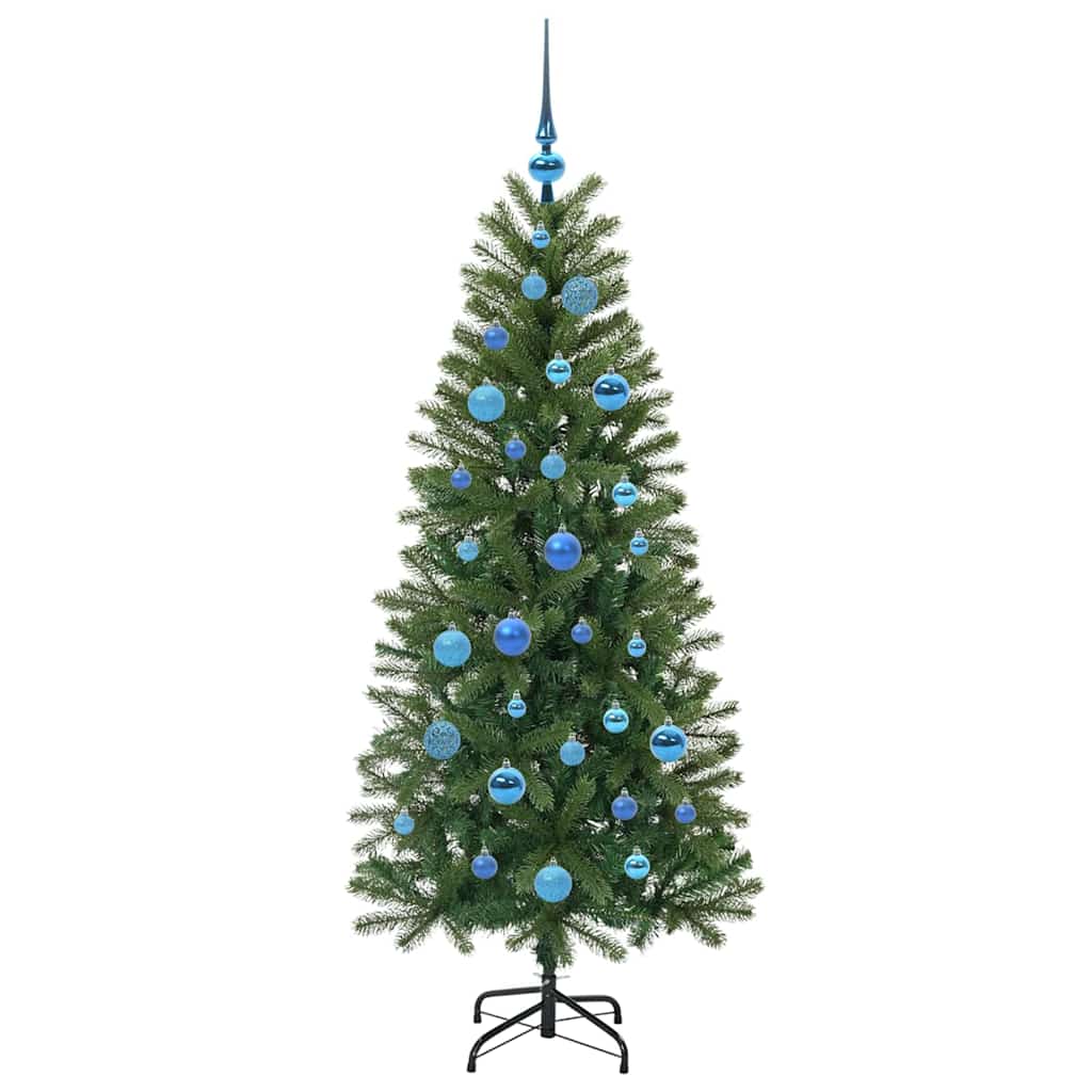 Albero di Natale artificiale con 150 LED Verde 150 cm PE e PVC